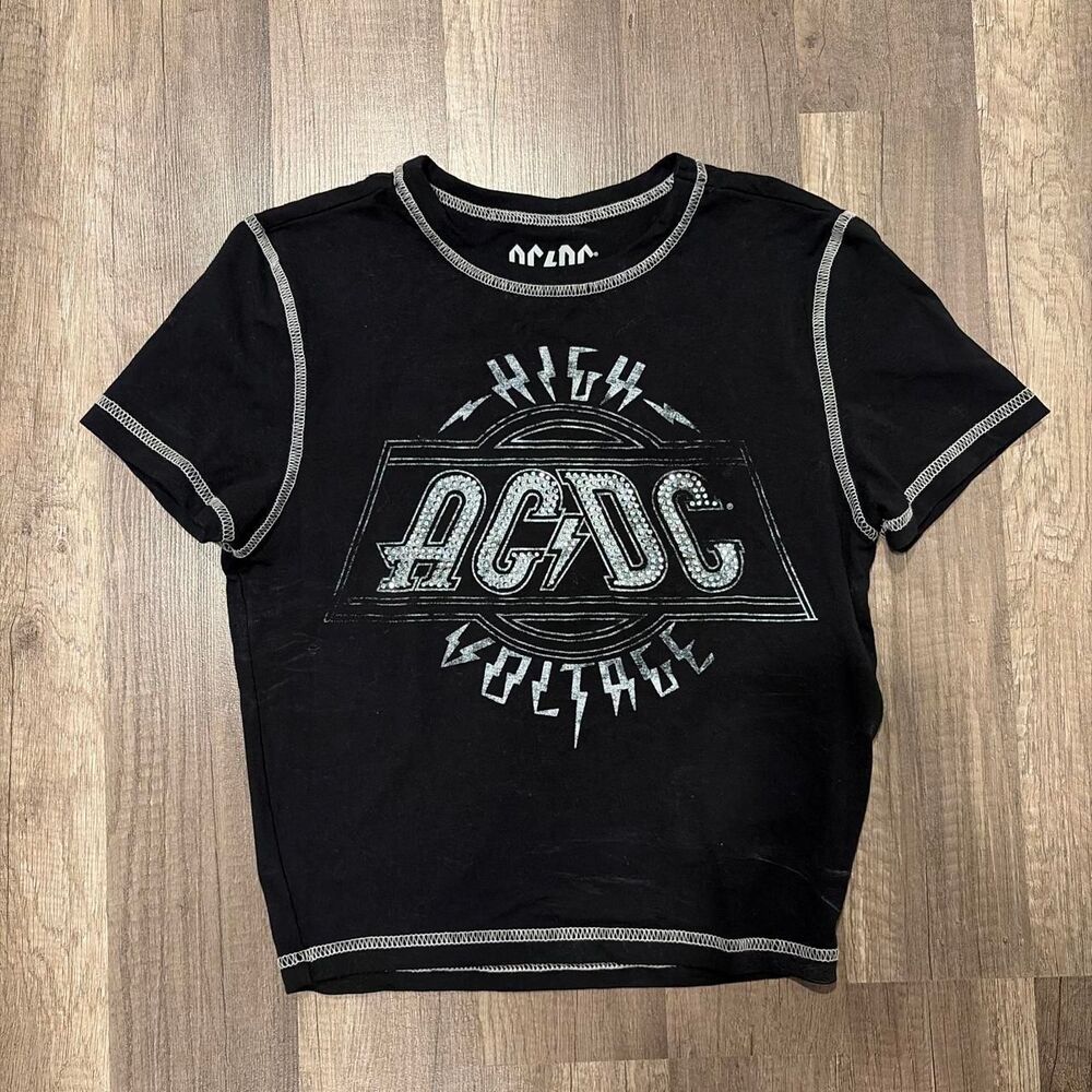 AC/DC Cropped Tee - Picture 1 of 3